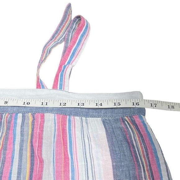 Love by GAP Multi Striped Linen Blend Top MI020 - Picture 4 of 7